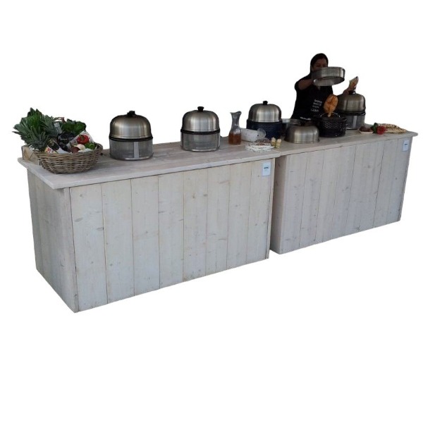 Buffet bar Steigerhout White wash